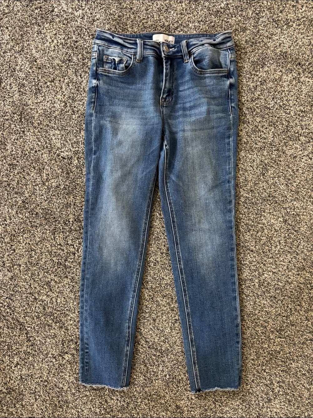 Women's Mid Wash Skinny Jeans with Stretch